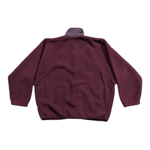 Free People X Hatch Hit the Slopes Fleece Jacket Deep Maroon Burgundy NEW - Picture 9 of 15